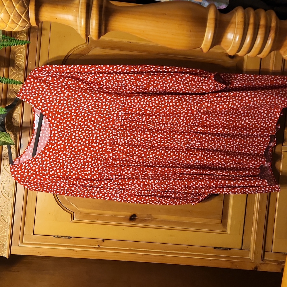 Red and White dress